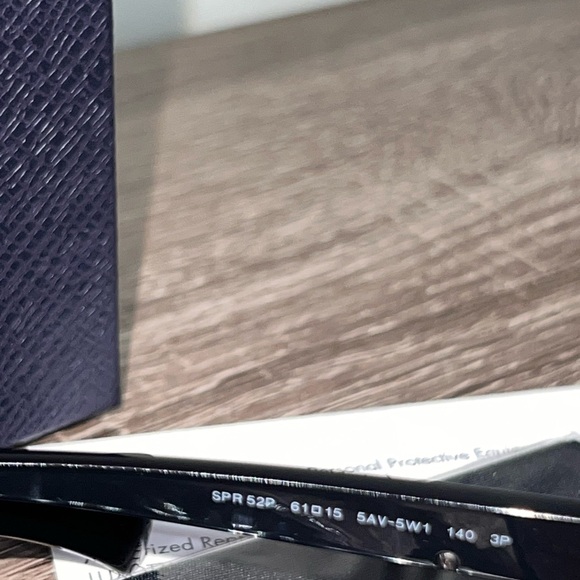 New Prada SPR 52P Sunglasses Grey Polarized Gunmetal/Black - Picture 8 of 13